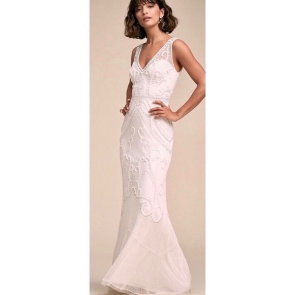 NWT BHlDN Sorrento ivory Formal long - Picture 2 of 9